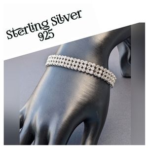 925 Sterling Silver Signed DBJ Vintage Bracelet